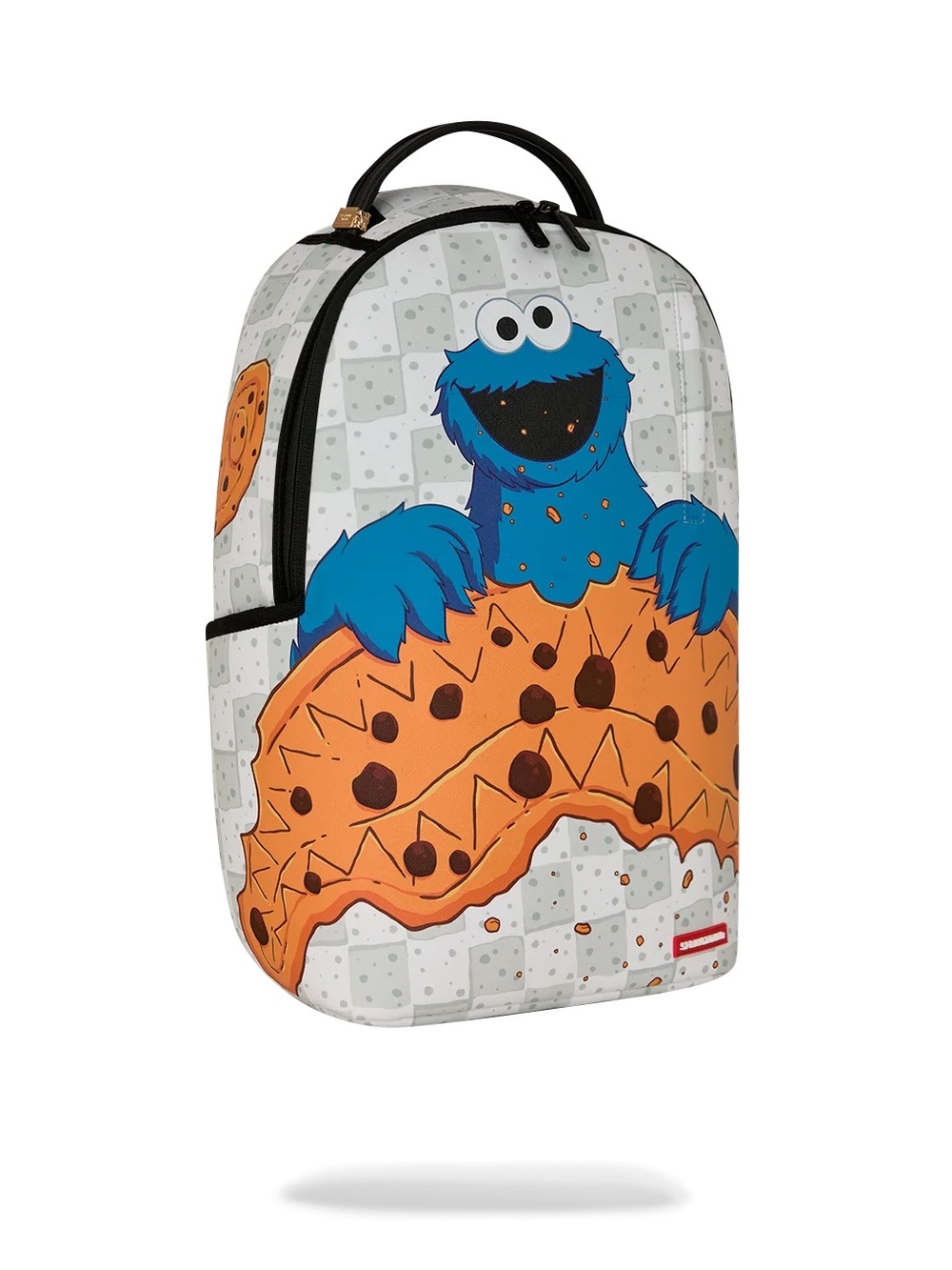 Sprayground Cookie Monster Kids Backpack in Blue and Orange